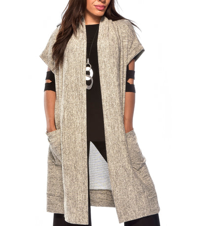 Print Pocketed Maxi Sweater (Wool)